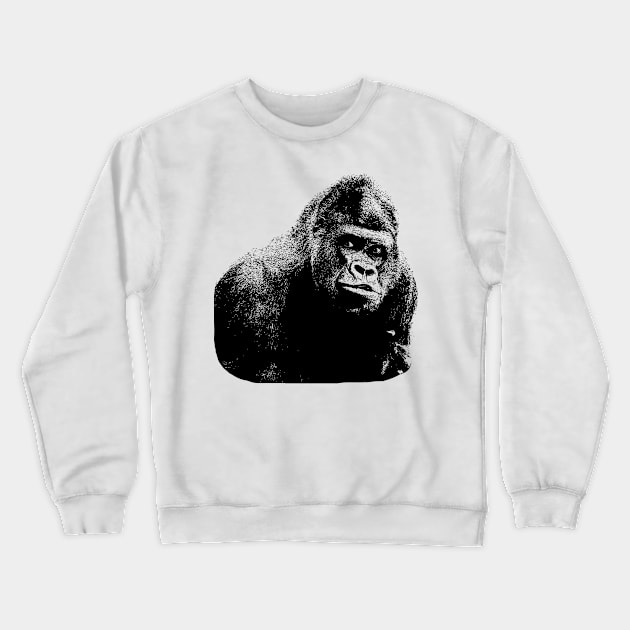 gorilla, silverback, ape, monkey, primate, wild, animal, wild animal, wildlife, wildlife, animal world Crewneck Sweatshirt by nim